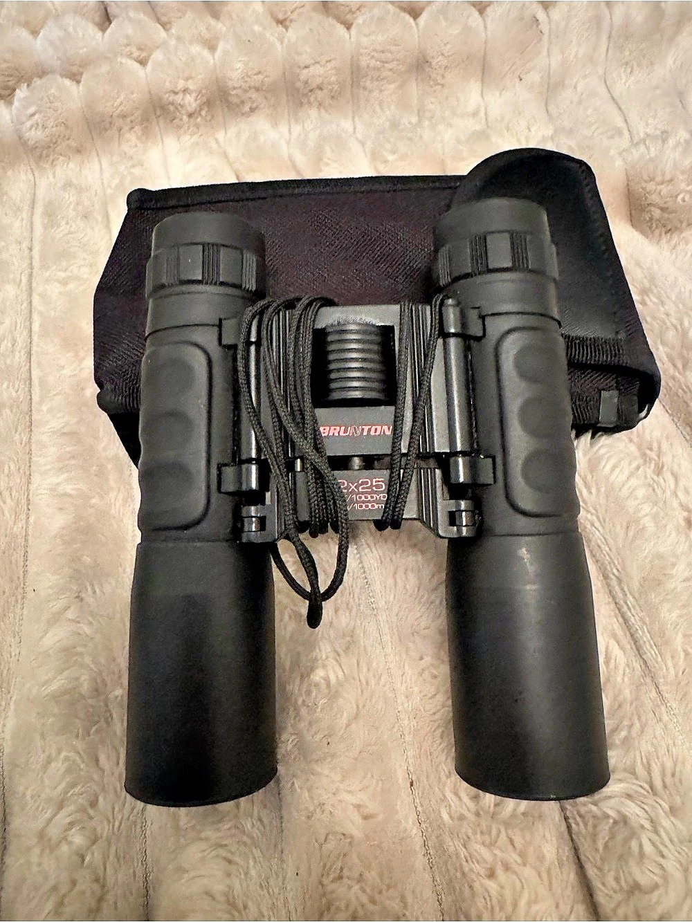Brunton Lite-Tech 12×25 Compact Folding Binoculars + Optex Plus Carrying Bag